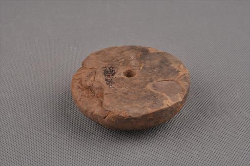 西周圆形平顶黑皮陶纺轮