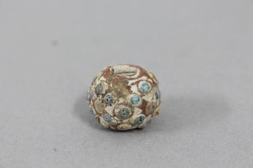 战国时期蓝色乳丁陶料珠