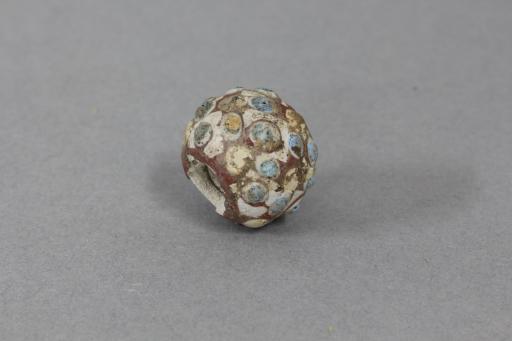 战国时期蓝色乳丁陶料珠