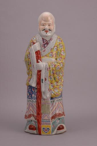 中华民国寿星粉彩瓷像