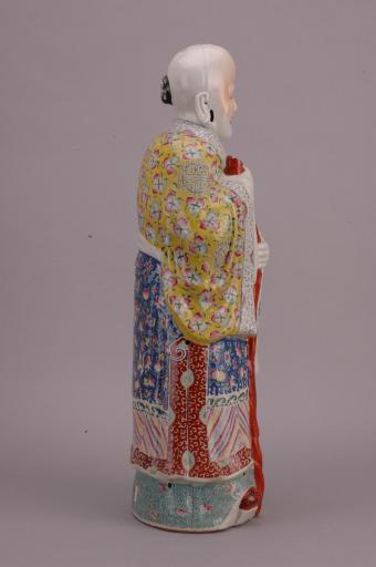 中华民国寿星粉彩瓷像