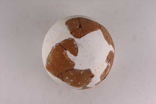 新石器时代大溪文化侈口鼓腹圜底绳纹夹蚌红陶釜