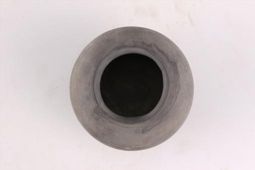 新石器时代屈家岭文化敛口鼓腹圈足细泥黑陶盂形器