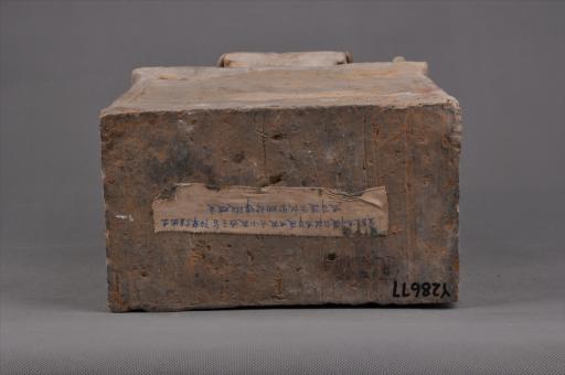 明硬山顶三层高阁楼浮雕鸡犬纹泥质灰陶楼