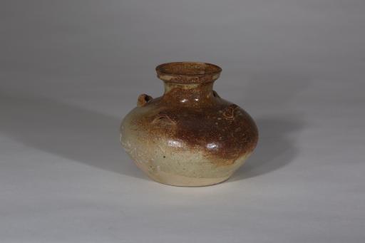 西晋盘口四系酱黄釉瓷罐