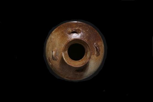 西晋盘口四系酱黄釉瓷罐