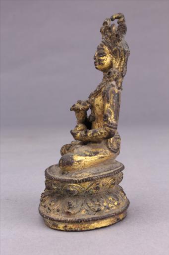 明红铜鎏金无我佛母