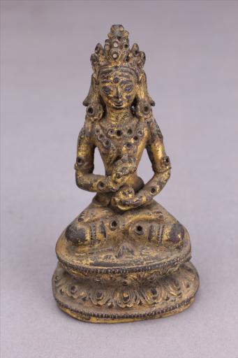 明红铜鎏金无我佛母