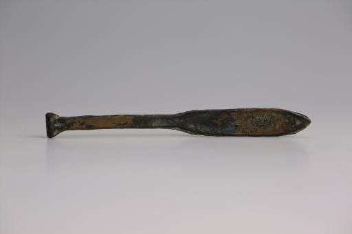 春秋时期圆首扁茎单刃铜匕