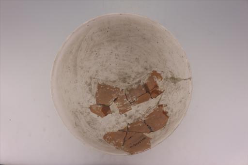 新石器时代大溪文化敛口弧腹假圈足泥质红陶碗