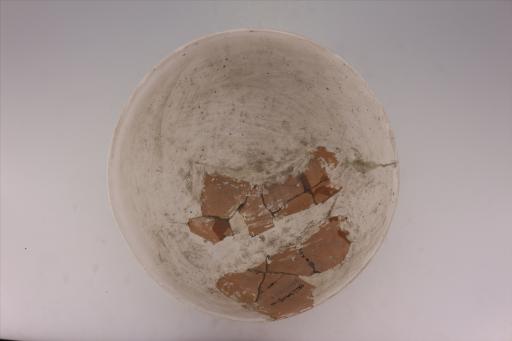 新石器时代大溪文化敛口弧腹假圈足泥质红陶碗