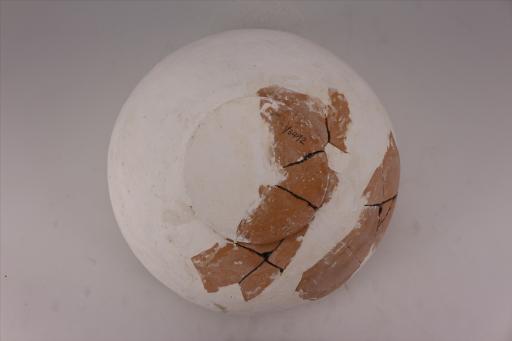 新石器时代大溪文化敛口弧腹假圈足泥质红陶碗