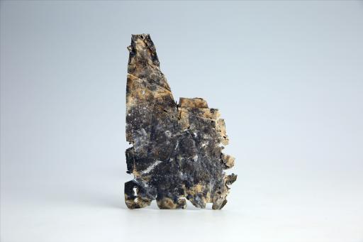 春秋时期齿顶燕尾形包锡箔锡饰片