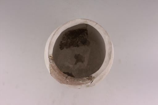 新石器时代大溪文化鼓腹圜底绳纹夹砂红陶罐