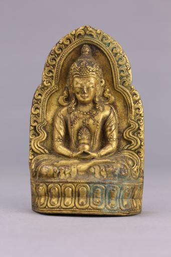 清红铜鎏金无量寿佛擦擦