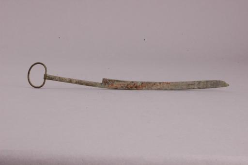 战国时代孤身窄柄铜削刀