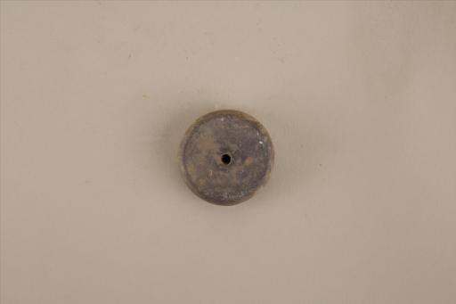 东汉算珠形中穿泥质灰褐陶纺轮