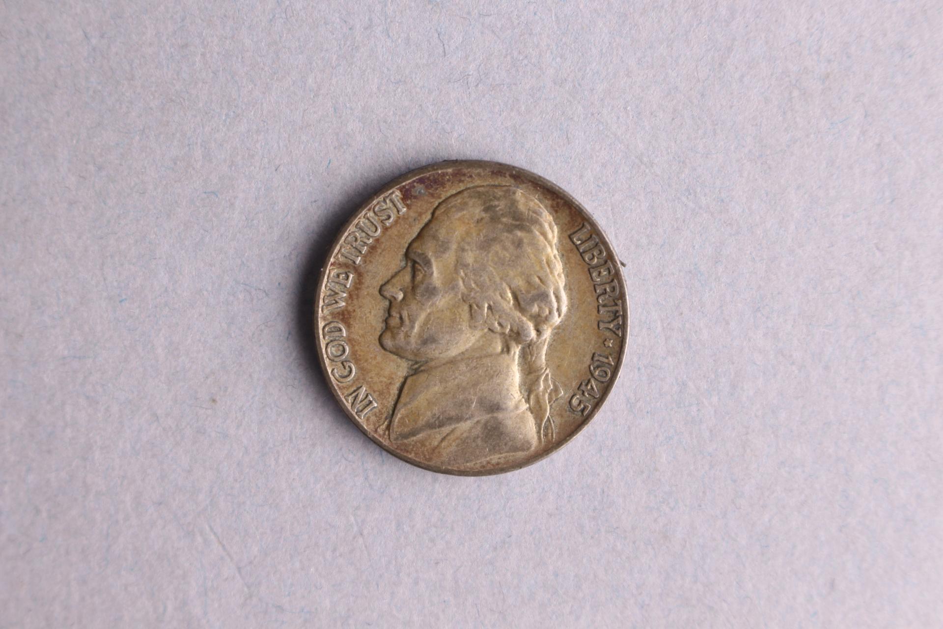 美国1945年五美分硬币