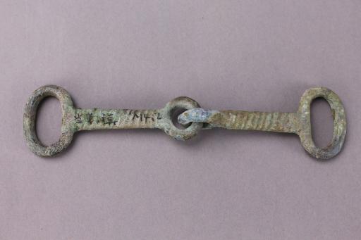 战国时期绳纹铜马衔