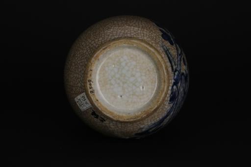 清光绪哥釉铺首环耳青花瓷瓶