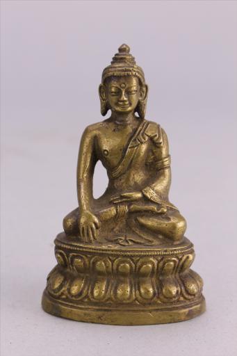 清黄铜释迦牟尼佛