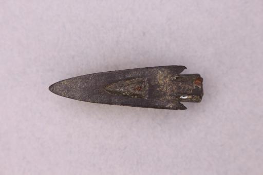 战国时期三翼六边形铤铜箭镞