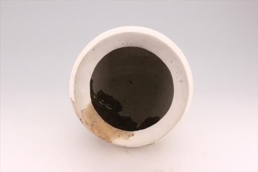 新石器时代城背溪文化鼓腹圜底绳纹夹砂褐陶釜