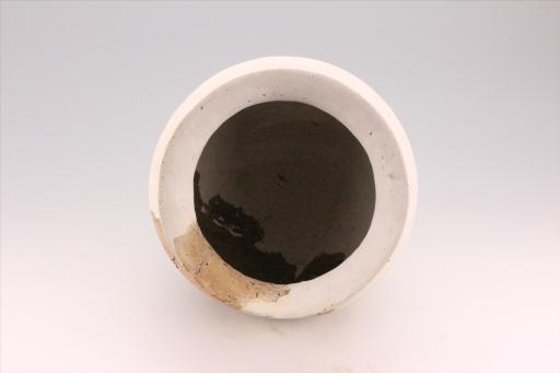 新石器时代城背溪文化鼓腹圜底绳纹夹砂褐陶釜