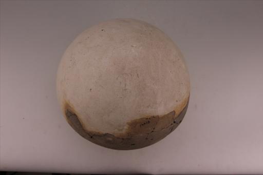 新石器时代城背溪文化鼓腹圜底绳纹夹砂褐陶釜