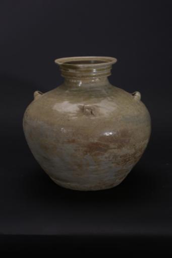 西晋盘口四系青釉瓷罐