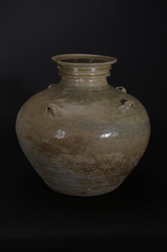 西晋盘口四系青釉瓷罐