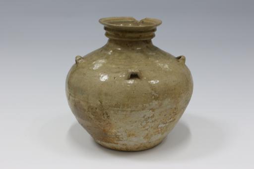 西晋盘口四系青釉瓷罐