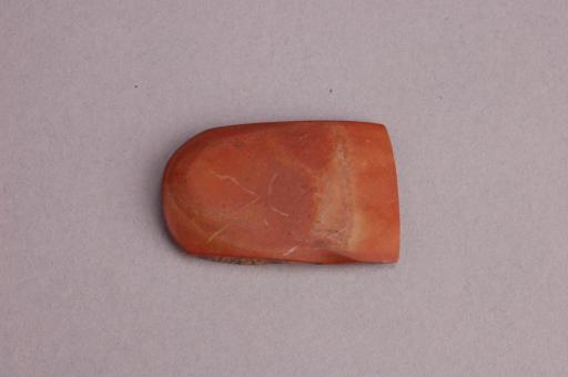 新石器时代大溪文化弧顶红褐色石锛