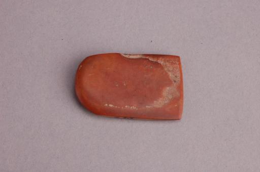 新石器时代大溪文化弧顶红褐色石锛