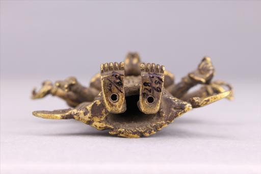 清黄铜鎏金十一面观音