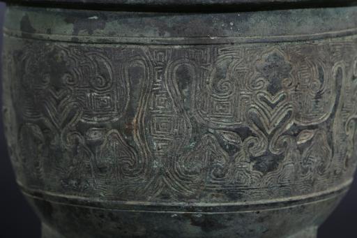 明仿周立耳柱足铜鼎