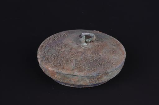 春秋时期弧面子母口环钮铜壶盖