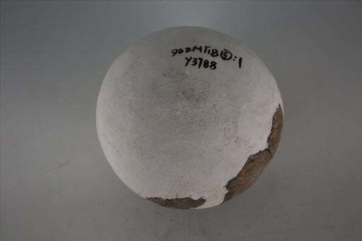 战国时期鼓腹圜底绳纹夹砂褐陶釜