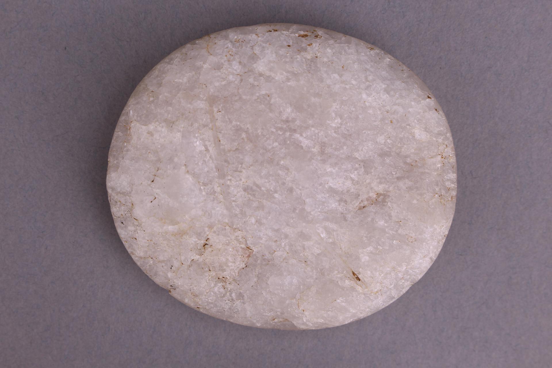 清椭圆形白玉片