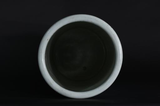 清光绪青花开光花鸟纹瓷箭筒