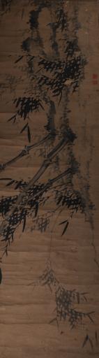 清竹溪和尚墨竹图轴