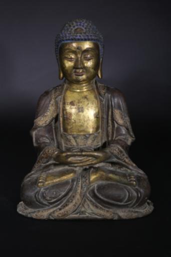 明黄铜鎏金阿弥陀佛