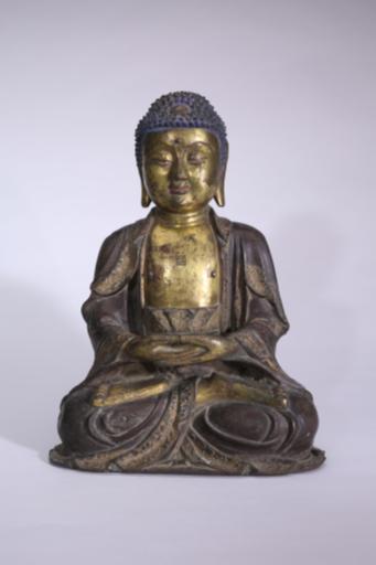 明黄铜鎏金阿弥陀佛