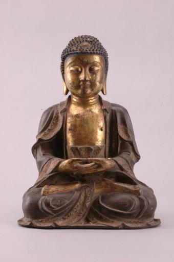 明黄铜鎏金阿弥陀佛