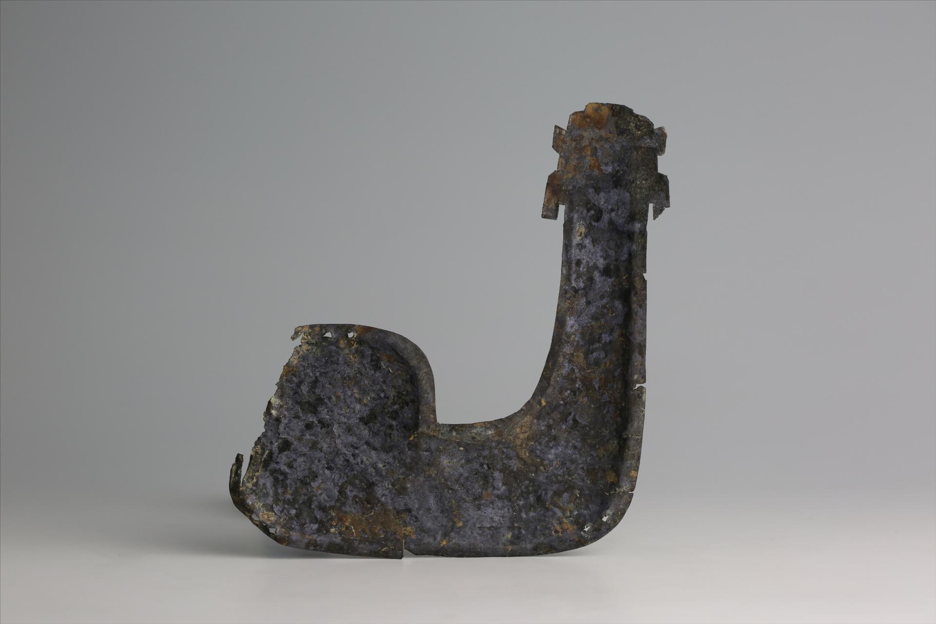 春秋时期龙首蝌蚪形铜饰片