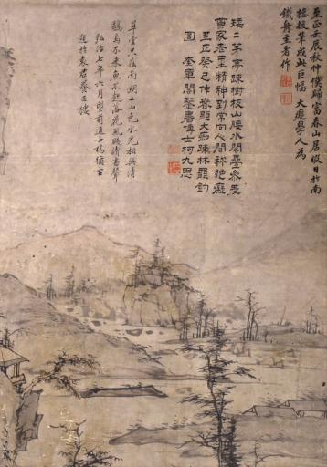 仿元至正壬辰年黄公望疏林罢钓图轴