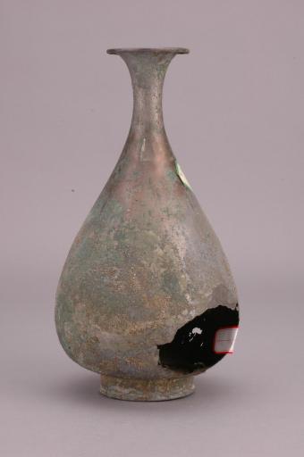 元束颈鼓腹银玉壶春瓶