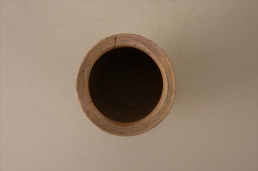 新石器时代屈家岭文化斜直腹高圈足泥质橙黄陶杯