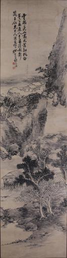 清胡元淮水墨画图轴