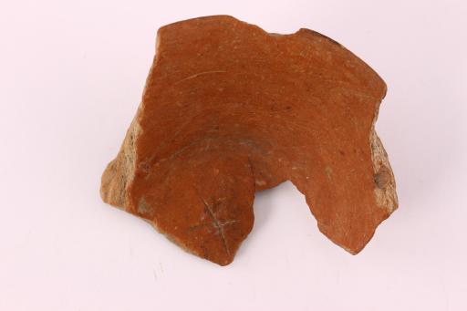 新石器时代大溪文化刻划符号夹砂内黑外红陶圈足